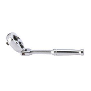Трещотка 1/4" с карданом полированная рукоятка