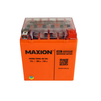 Мото акумулятор GEL YB 30L-BS MAXION (12V, 30A)