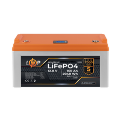 Аккумулятор LP LiFePO4 12,8V - 160 Ah (2048Wh) (BMS 150A/75А) пластик LCD