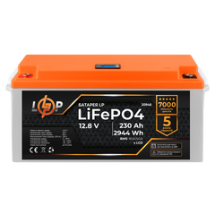 Аккумулятор LP LiFePO4 для ИБП LCD 12V (12,8V) - 230 Ah (2944Wh) (BMS 80A/40A) пластик