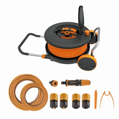 Катушка со шлангом Fiskars L 1/2 (13мм) L-30м с набором аксессуаров (1023644)