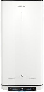 Водонагреватель электричество. Ariston плоский слим VELIS PRO DRY WIFI 80 EU, 80л, 2*1,5кВт, сухой тен, ун. монтаж, электричество. ручки, B,