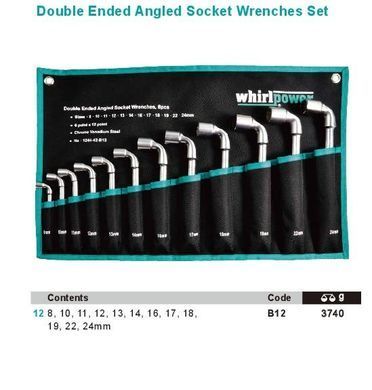 Whirlpower Набір ключів торцевих Г-под. 8-24мм 12од. чохол