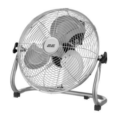 Вентилятор напольный 2E PowerWind 35C профессиональный, 35см, 65Вт, кнопки, двигатель медь 100%, серебряный