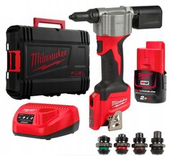 Акумуляторний заклепочник MILWAUKEE M12 BPRT-201X діаметр закл. 2,4-4,8мм 4933464405 (+ заряд.пристр