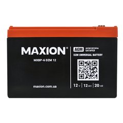 Тяговая аккумуляторная батарея AGM MAXION MXBP 6-DZM-12 (12V, 12Ah)