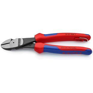 Кусачки боковые особой мощности со страховочным креплением KNIPEX 74 22 200 T