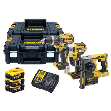 Набір із трьох інструментів безщіткових DeWALT DCK368P3T