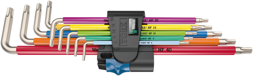 Набір Г-подібних ключів із фіксувальною функцією 3967/9 TX SXL Multicolour HF Stainless 1, неіржавка сталь,