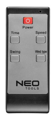 Neo Tools Вентилятор напольный, профессиональный, 80 Вт, диаметр 40 см, 3 скорости, двигатель медь 100%, пульт