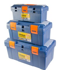 Ящики для інструментів MASTERTOOL комплект 3 шт з пластиковими замками органайзери 14"/17"/20" (79-2614/2617/2620) 79-2006