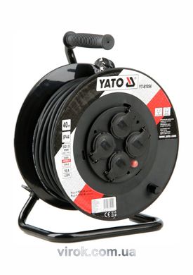Удлинитель l= 40 м электр./сетевой до 16 А YATO на катушке; кабель 3-жильный Ø=1,5 мм²