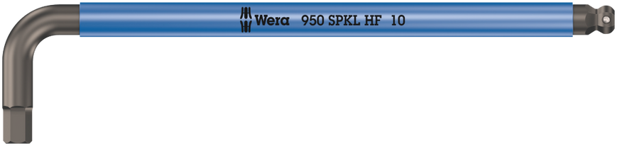 Г-образный ключ WERA, 950 SPKL HF Multicolour, метрический, с фиксирующей функцией, 05022205001, 10.0×224мм