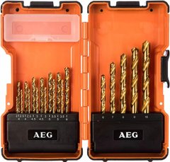 Набір свердел для металу AEG HSS-G TIN 2-10 мм 19 шт (4932352245)