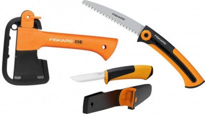 Подарунковий набір Fiskars (Сокира XXS X5 1015617 + ніж + пила) 1057912