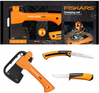 Подарунковий набір Fiskars (Сокира XXS X5 1015617 + ніж + пила) 1057912