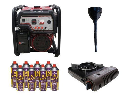 Бензиновый генератор EF Power YH6500S-IV + газовая плитка Orcamp CK-505 + картридж газовый Pegas 400 мл (8 шт.)