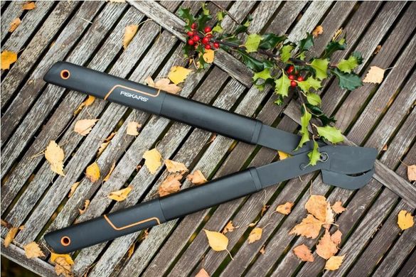 Малий плоский сучкоріз із загнутими лезами Fiskars SingleStep L28, 112160 (1001432)