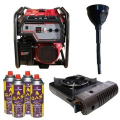 Бензиновый генератор EF Power YH9500-IV + газовая плитка Orcamp CK-505 + 4 газовых картриджа 400 мл