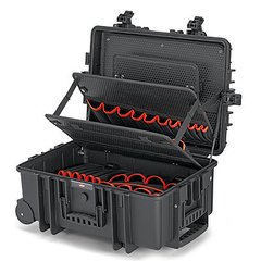 Инструментальный чемодан «Robust45» с встроенными колёсиками и выдвижной ручкой пустой KNIPEX 00 21 37 LE