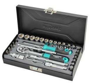 Whirlpower Набір головок 1/4" 4-13мм 33од мет. кейс