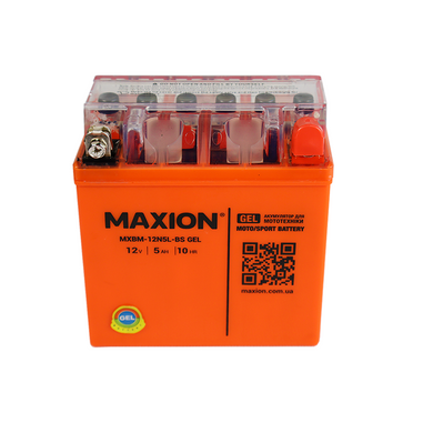 Мото акумулятор GEL 12N 5L-BS MAXION (12V, 5A)