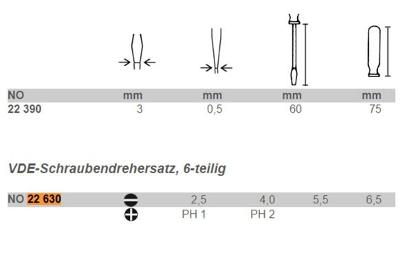 Набор электроизолированных VDE отверток Proxxon 22630