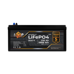 Аккумулятор LP LiFePO4 24V (25,6V) - 230 Ah (5888Wh) (BMS 150A/75A) пластик