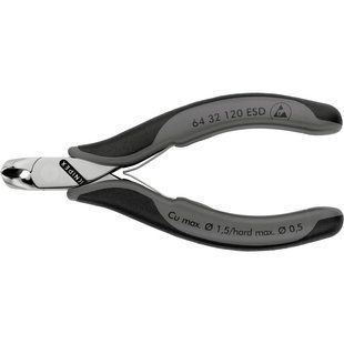 Кусачки торцевые для электроники KNIPEX 64 32 120 ESD