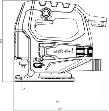 Metabo Лобзик STEB 65 QUICK, 450Вт, хід 18мм, 600-3000об/хв, 1.9кг