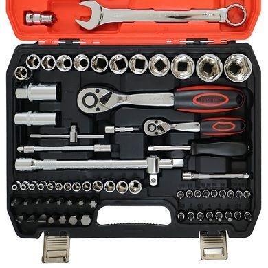 Набір інструментів 1/2&rdquo; та 1/4", 82 одиниці, Cr-V, MAXION MXTL- PC82