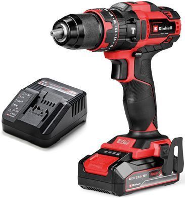 Шуруповерт-дрель ударный акумуляторний Einhell TE-CD 18/44 Li-i PXC 18В 1х2.5Ач 44Нм 1.59кг