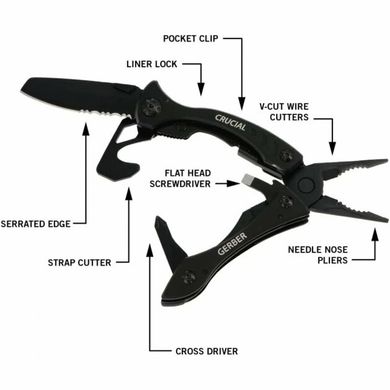 Мультитул Gerber Crucial Multi Tool w/Strap Cutter (1013994)