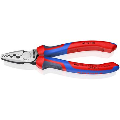 Инструмент для обжима тонкостенных контактных гильз KNIPEX 97 72 180