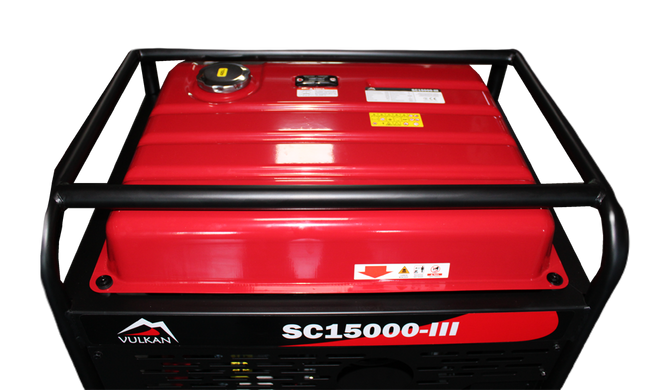 VULKAN Генераторна установка SC15000-III 1ф 12 кВт, ел. старт, бак-45л, кнопка
