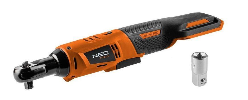 Трещотка аккумуляторная Neo Tool Energy+ 18В 60Нм 250Б/мин 3/8" адаптер 1/2" 0.89кг без АКБ и ЗУ
