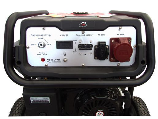 VULKAN Генераторна установка SC8000TE 3ф 6,5кВт ел. старт, 25л, колеса, 1ф-2,3кВт