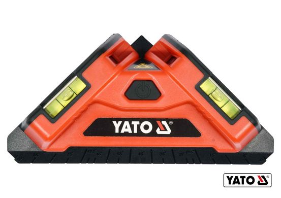 Уровень лазерный для укладки плитки YATO: диап.- 10м,+/-1мм, угол-90°, 2 лазера, 2 капсулы, 2 x AA