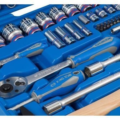 Набір інструментів універсальний 128 од. 1/4"+1/2" 6-ти грані зі звичайними тріскачками