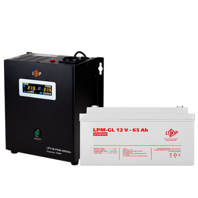 Комплект резервного питания для котла LP (LogicPower) ИБП + гелевая батарея (UPS W500VA + АКБ GL 900W)
