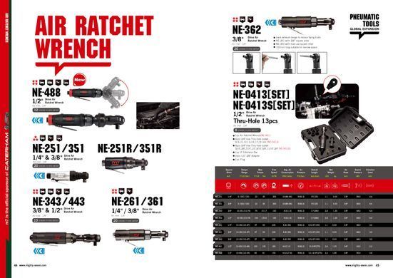 Mighty Seven Пневмотрещётка 1/4" 30Нм 350об/мин