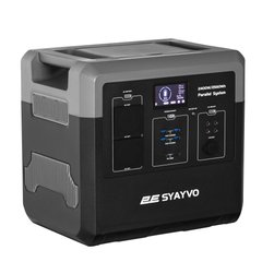 2E Портативна електростанція Syayvo 2400 Вт, 2560 Вт/год, WiFi/BT, паралельне підключення, швидка зарядка