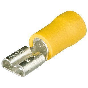 Гильзы флажковые изолированные 6,3х0,8мм KNIPEX 97 99 022, (4,0-6,0мм&sup2;) (100шт), желтые