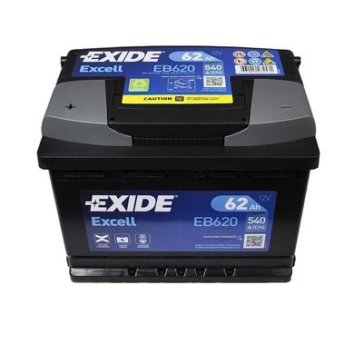 Автомобільний акумулятор EXIDE Excell (EB621) 62Аh 540Ah L+