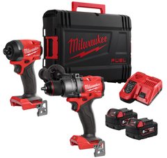 Набір з двох інструментів безщіткових Milwaukee M18FPP2A3-502X, 4933480873 (+2 акумулятори, зарядний)