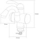 Кран-водонагрівач проточний LZ 3.0 кВт 0.4-5бар для раковини гусак вигнутий на гайці AQUATICA (LZ-5A111W)