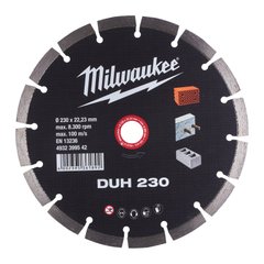 Алмазный диск DUH 230 для твердого бетона, бетонных блоков и камня MILWAUKEE