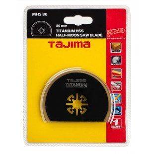 Пильне полотно для мультитула TAJIMA TITANIUM HSS HALF-MOON SAW BLADE, MHS80, 80мм
