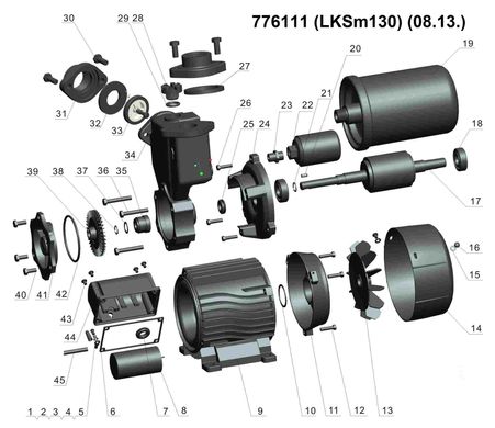 Станция 0.125кВт Hmax 30м Qmax 30л/мин (вихревой насос) 1л LEO LKSm130 (776111)