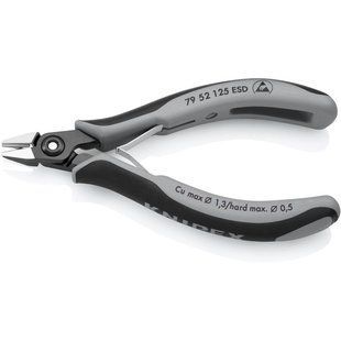 Прецизионные кусачки боковые для электроники KNIPEX 79 52 125 ESD